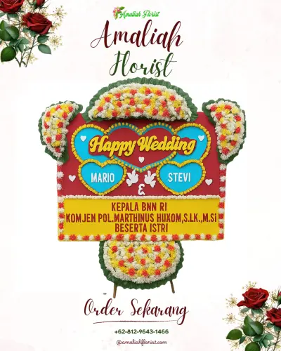 Karangan Papan Bunga Pernikahan di Kendal